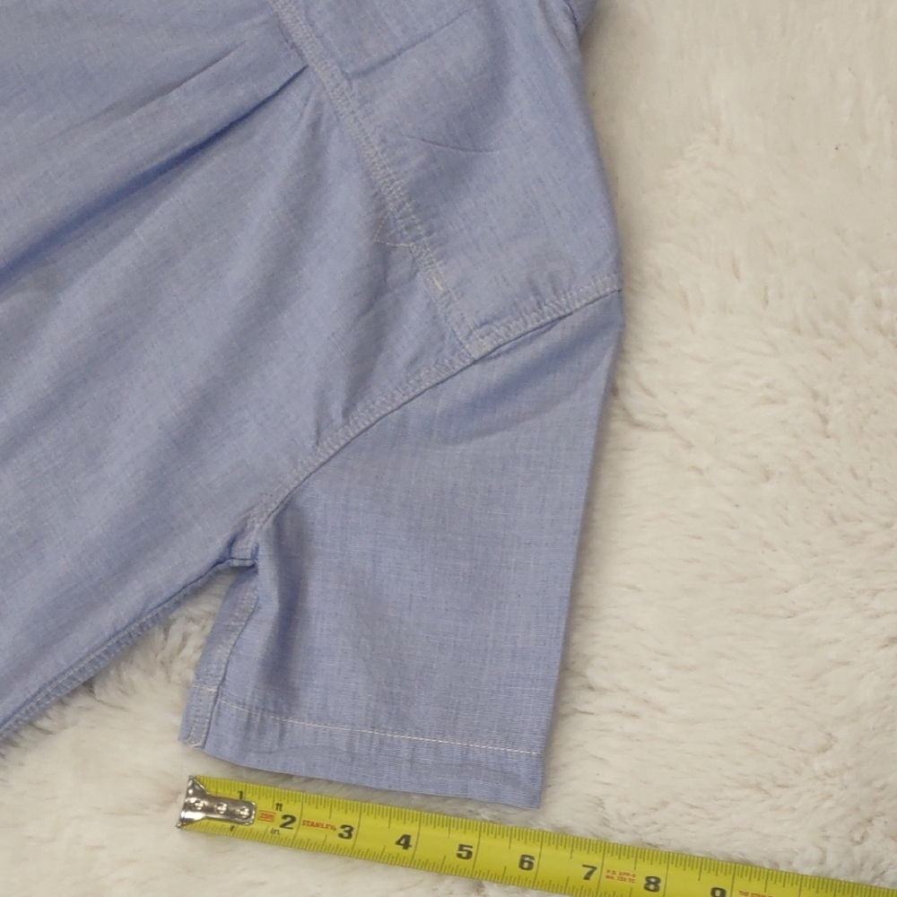 VANS Light Blue Short Sleeve Button-Up Shirt - Picture 12 of 17